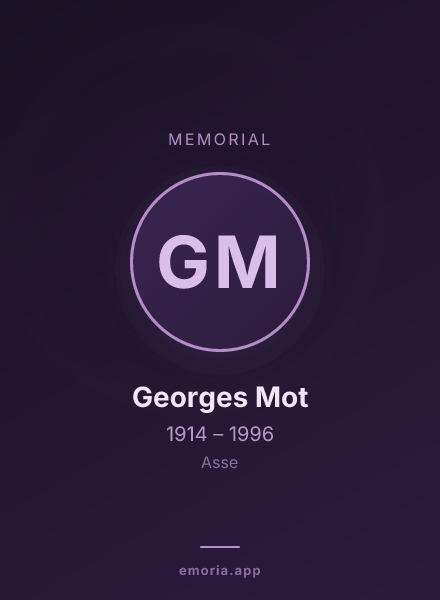 Memorial portrait of Georges Mot