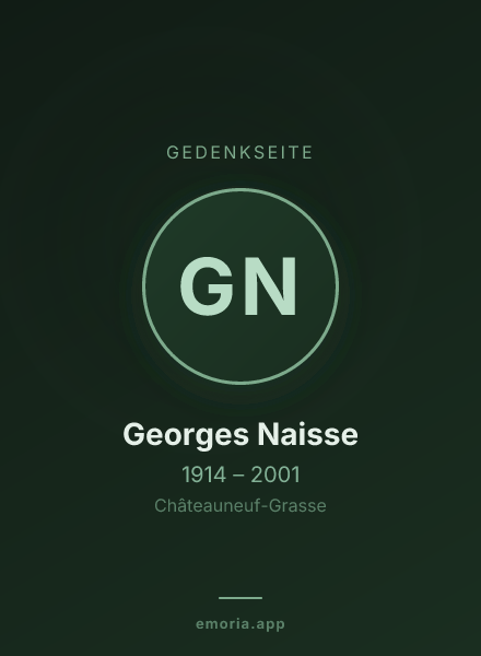 Gedenkportrait von Georges Naisse