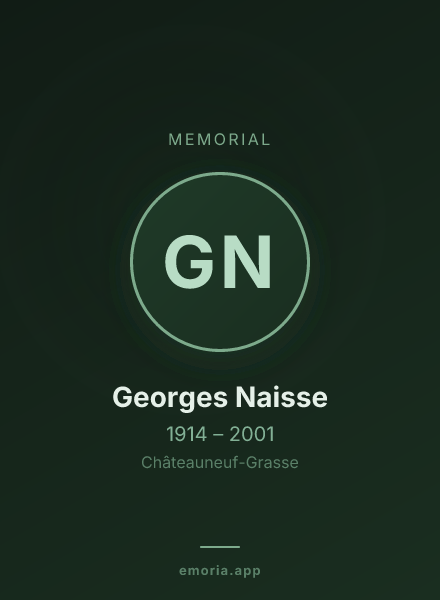 Memorial portrait of Georges Naisse