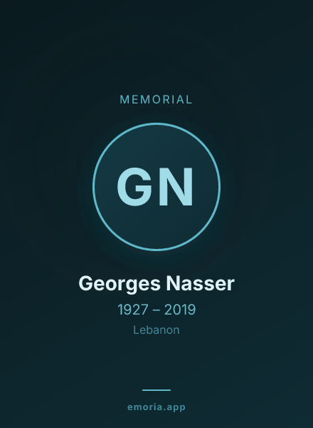 Memorial portrait of Georges Nasser