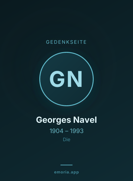 Gedenkportrait von Georges Navel