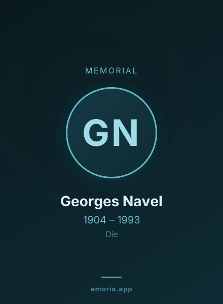 Memorial portrait of Georges Navel