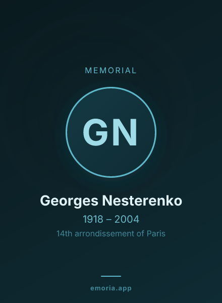 Memorial portrait of Georges Nesterenko