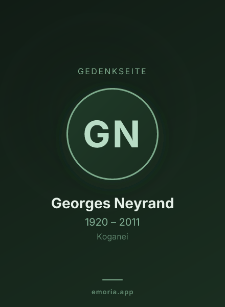 Gedenkportrait von Georges Neyrand