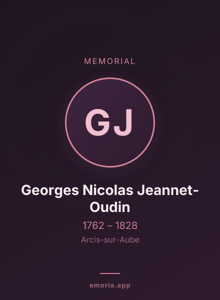 Memorial portrait of Georges Nicolas Jeannet-Oudin