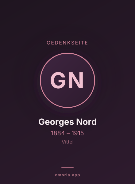 Gedenkportrait von Georges Nord