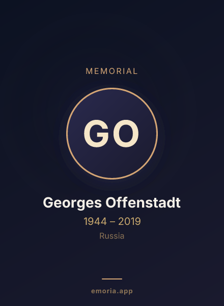 Memorial portrait of Georges Offenstadt