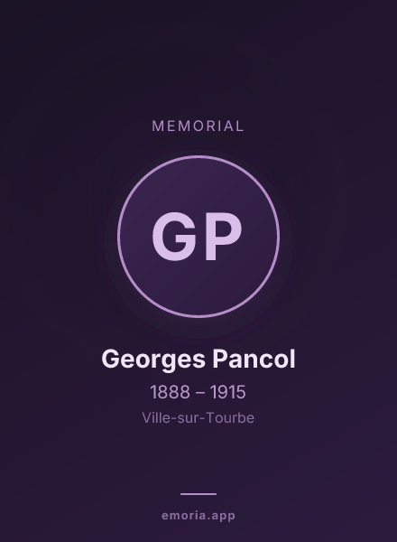 Memorial portrait of Georges Pancol