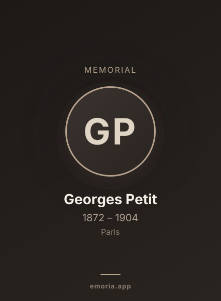Memorial portrait of Georges Petit