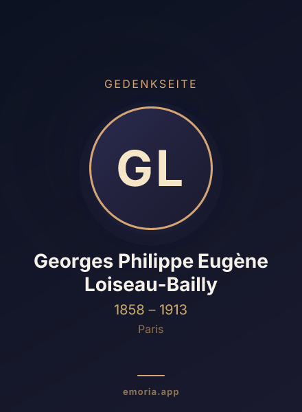 Gedenkportrait von Georges Philippe Eugène Loiseau-Bailly