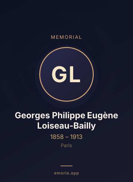 Memorial portrait of Georges Philippe Eugène Loiseau-Bailly
