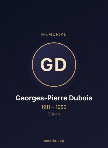 Memorial portrait of Georges-Pierre Dubois