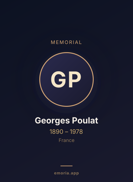Memorial portrait of Georges Poulat