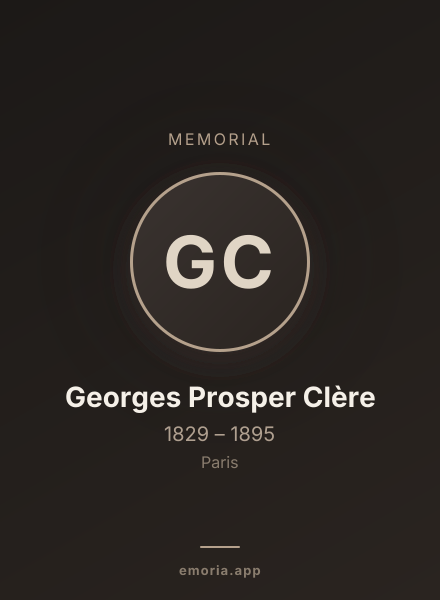 Memorial portrait of Georges Prosper Clère