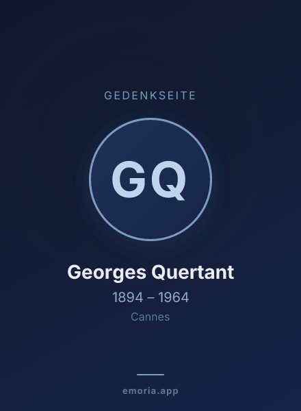Gedenkportrait von Georges Quertant
