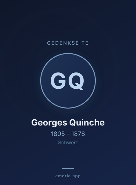 Gedenkportrait von Georges Quinche
