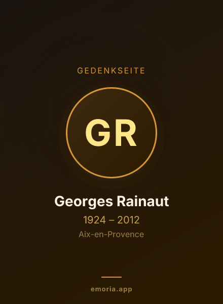 Gedenkportrait von Georges Rainaut