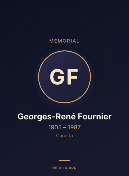 Memorial portrait of Georges-René Fournier