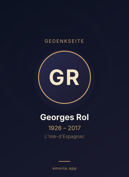 Gedenkportrait von Georges Rol