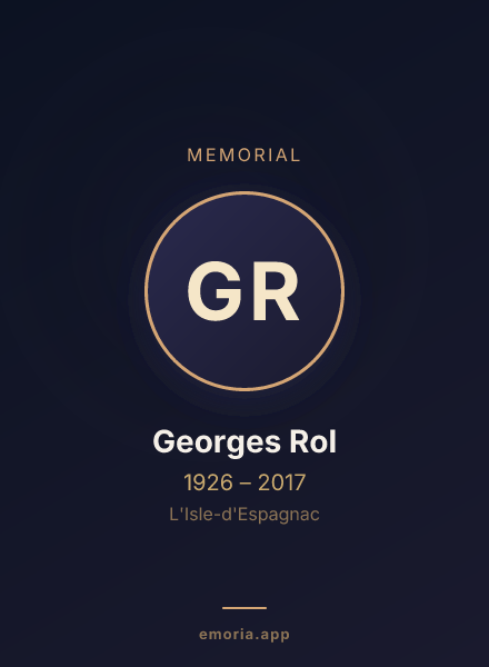 Memorial portrait of Georges Rol