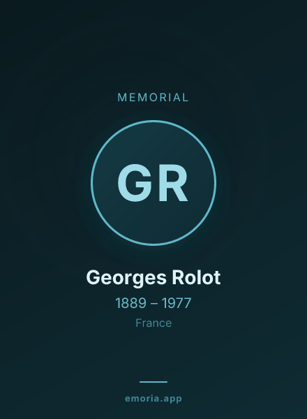 Memorial portrait of Georges Rolot