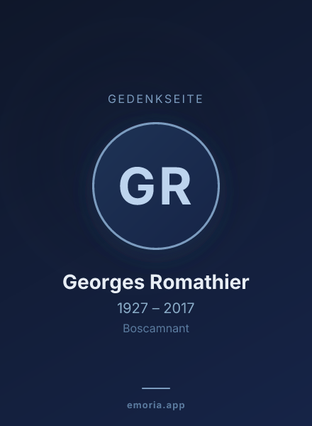 Gedenkportrait von Georges Romathier
