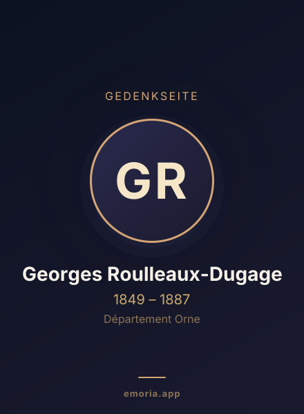 Gedenkportrait von Georges Roulleaux-Dugage