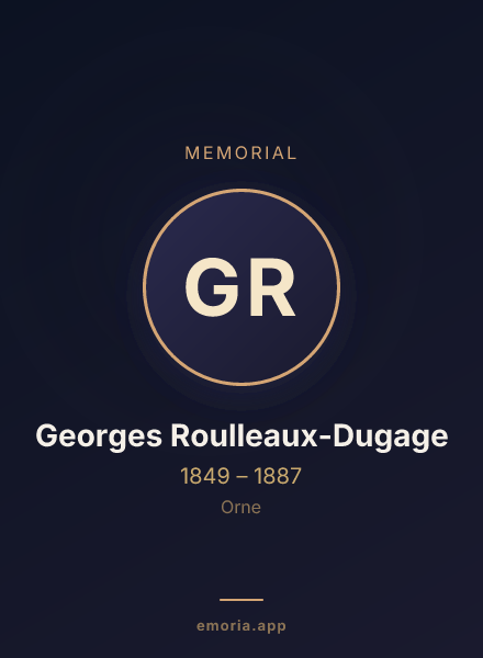 Memorial portrait of Georges Roulleaux-Dugage