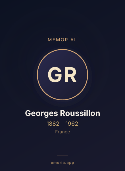 Memorial portrait of Georges Roussillon