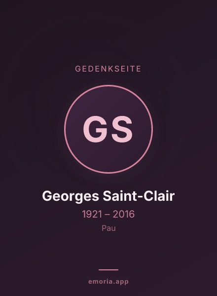 Gedenkportrait von Georges Saint-Clair
