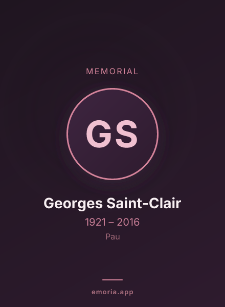 Memorial portrait of Georges Saint-Clair