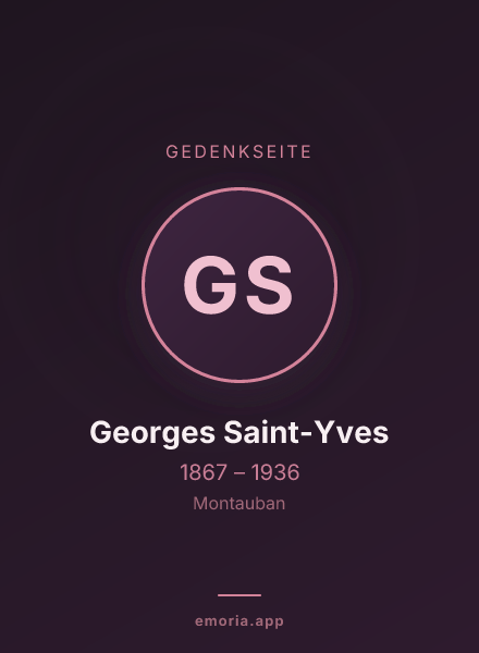 Gedenkportrait von Georges Saint-Yves