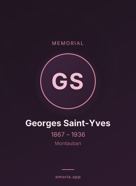 Memorial portrait of Georges Saint-Yves