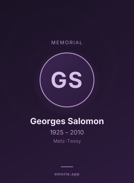 Memorial portrait of Georges Salomon