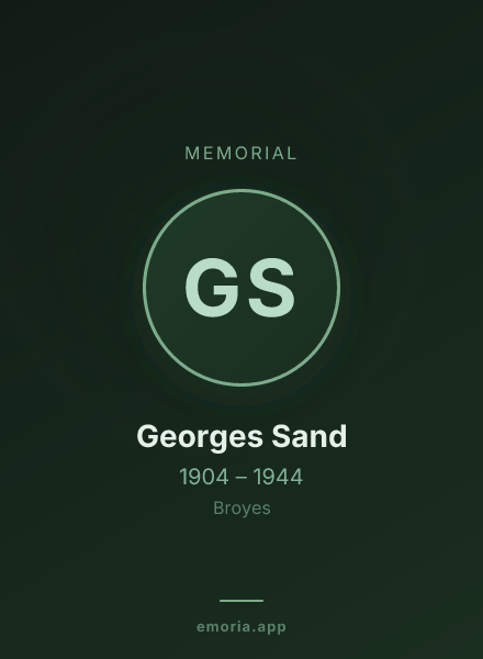 Memorial portrait of Georges Sand