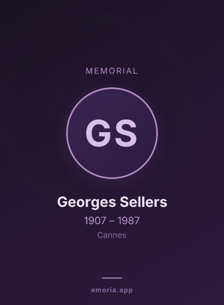 Memorial portrait of Georges Sellers