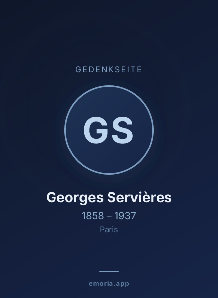 Gedenkportrait von Georges Servières