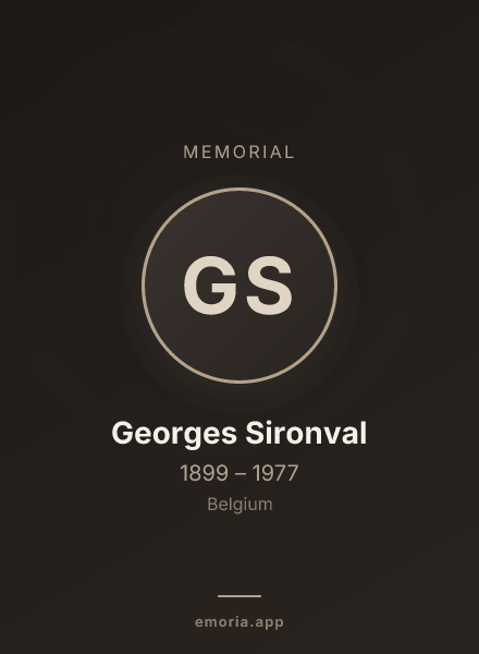 Memorial portrait of Georges Sironval