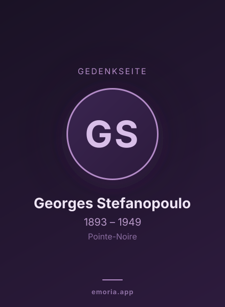 Gedenkportrait von Georges Stefanopoulo