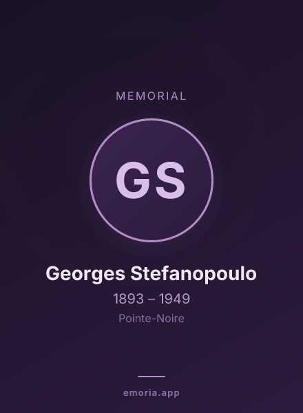 Memorial portrait of Georges Stefanopoulo