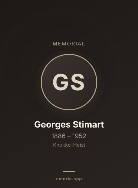 Memorial portrait of Georges Stimart