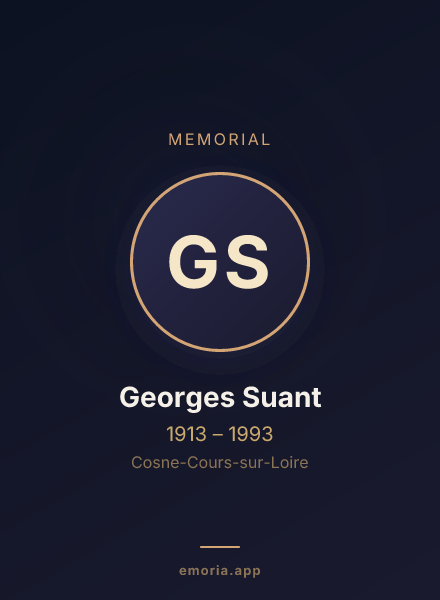 Memorial portrait of Georges Suant