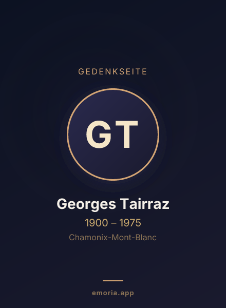 Gedenkportrait von Georges Tairraz