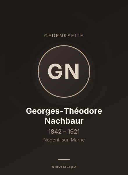 Gedenkportrait von Georges-Théodore Nachbaur