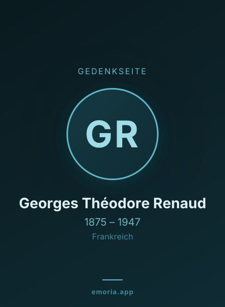 Gedenkportrait von Georges Théodore Renaud