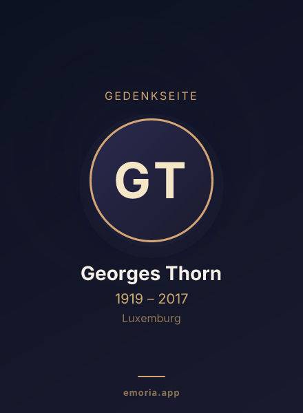 Gedenkportrait von Georges Thorn