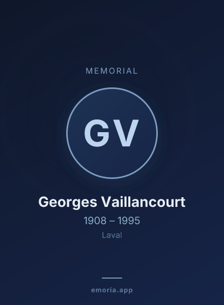 Memorial portrait of Georges Vaillancourt