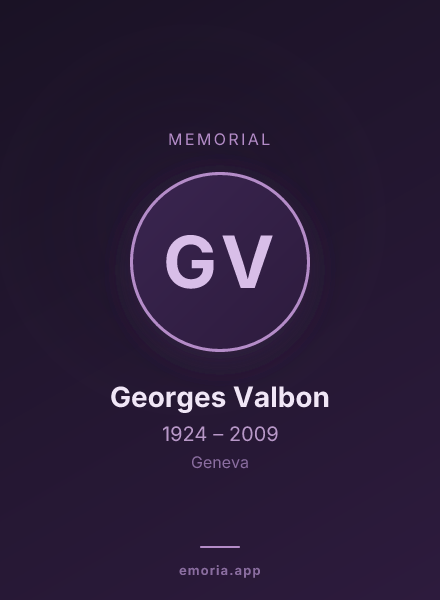 Memorial portrait of Georges Valbon