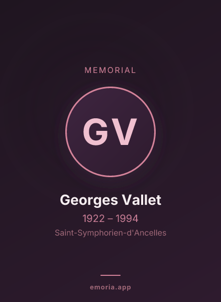 Memorial portrait of Georges Vallet