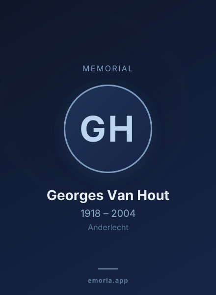 Memorial portrait of Georges Van Hout
